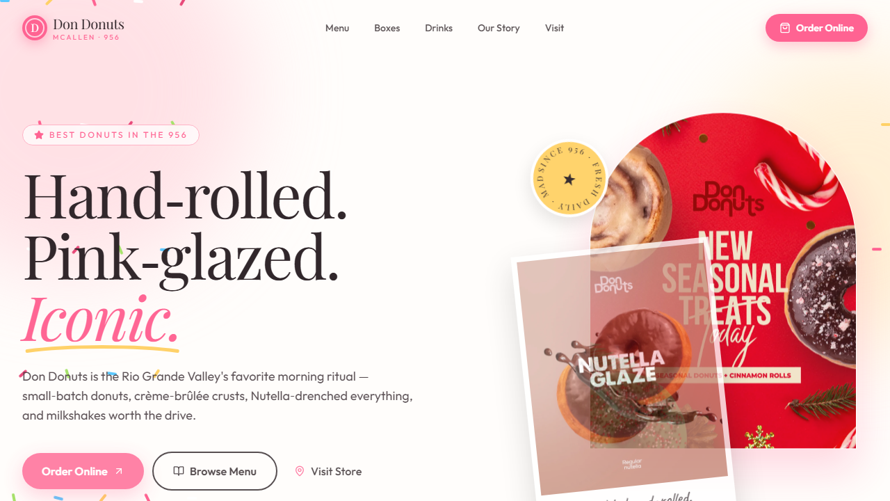 Don Donuts storefront website preview